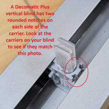 Decomatic Plus Carrier Clip Stems for Vertical Blinds - Newer Style