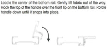 Comfortex Bottom Rail Handle for Cordless Cellular Honeycomb Shades with 1  3/8