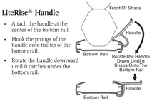 Hunter Douglas Bottom Rail Handle for Cordless Litrise Cellular Shades with a 1 1/8